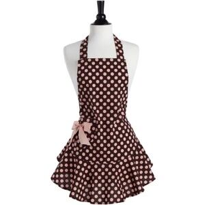 Polka Dot Apron with Bow